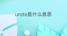 urate是什么意思 urate的中文翻译、读音、例句
