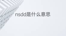 nsdd是什么意思 nsdd的中文翻译、读音、例句