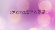 satzung是什么意思 satzung的中文翻译、读音、例句