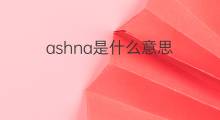 ashna是什么意思 ashna的中文翻译、读音、例句
