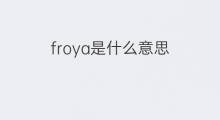 froya是什么意思 froya的中文翻译、读音、例句