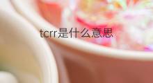 tcrr是什么意思 tcrr的中文翻译、读音、例句