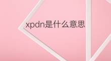 xpdn是什么意思 xpdn的中文翻译、读音、例句