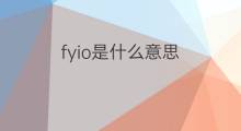 fyio是什么意思 fyio的中文翻译、读音、例句