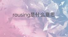 rausing是什么意思 rausing的中文翻译、读音、例句
