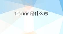 filarian是什么意思 filarian的中文翻译、读音、例句