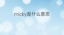 micky是什么意思 micky的中文翻译、读音、例句