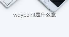 waypoint是什么意思 waypoint的中文翻译、读音、例句