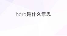 hdra是什么意思 hdra的中文翻译、读音、例句