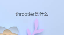 throatier是什么意思 throatier的中文翻译、读音、例句