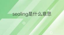 sealing是什么意思 sealing的中文翻译、读音、例句