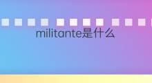 militante是什么意思 militante的中文翻译、读音、例句