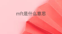 mft是什么意思 mft的中文翻译、读音、例句