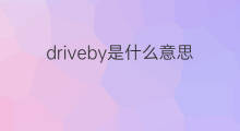 driveby是什么意思 driveby的中文翻译、读音、例句