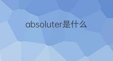absoluter是什么意思 absoluter的中文翻译、读音、例句
