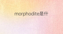 morphodite是什么意思 morphodite的中文翻译、读音、例句