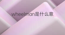 wheelman是什么意思 wheelman的中文翻译、读音、例句