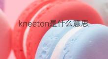 kneeton是什么意思 kneeton的中文翻译、读音、例句