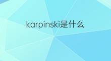 karpinski是什么意思 英文名karpinski的翻译、发音、来源