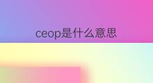 ceop是什么意思 ceop的中文翻译、读音、例句