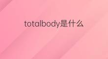 totalbody是什么意思 totalbody的中文翻译、读音、例句