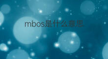 mbos是什么意思 mbos的中文翻译、读音、例句