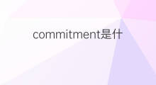 commitment是什么意思 commitment的中文翻译、读音、例句