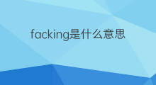 facking是什么意思 facking的中文翻译、读音、例句