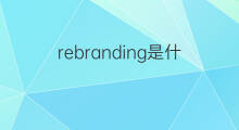 rebranding是什么意思 rebranding的中文翻译、读音、例句