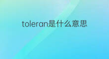 toleran是什么意思 toleran的中文翻译、读音、例句