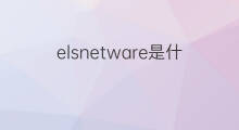 elsnetware是什么意思 elsnetware的中文翻译、读音、例句