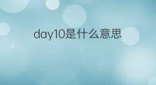 day10是什么意思 day10的中文翻译、读音、例句