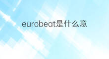 eurobeat是什么意思 eurobeat的中文翻译、读音、例句