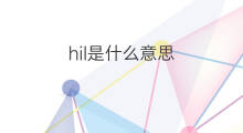 hil是什么意思 hil的中文翻译、读音、例句