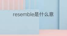 resemble是什么意思 resemble的中文翻译、读音、例句