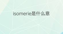 isomerie是什么意思 isomerie的中文翻译、读音、例句