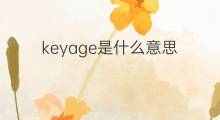 keyage是什么意思 keyage的中文翻译、读音、例句