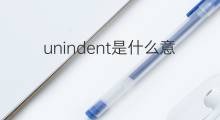 unindent是什么意思 unindent的中文翻译、读音、例句