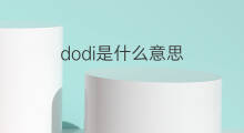 dodi是什么意思 dodi的中文翻译、读音、例句