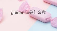 guidence是什么意思 guidence的中文翻译、读音、例句