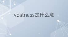 vastness是什么意思 vastness的中文翻译、读音、例句