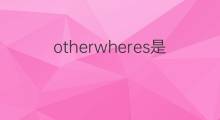 otherwheres是什么意思 otherwheres的中文翻译、读音、例句