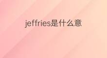 jeffries是什么意思 jeffries的中文翻译、读音、例句