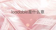 loadable是什么意思 loadable的中文翻译、读音、例句