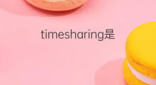 timesharing是什么意思 timesharing的中文翻译、读音、例句
