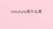 resuture是什么意思 resuture的中文翻译、读音、例句