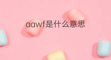 aawf是什么意思 aawf的中文翻译、读音、例句