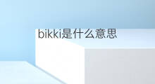 bikki是什么意思 bikki的中文翻译、读音、例句
