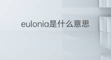 eulonia是什么意思 eulonia的中文翻译、读音、例句