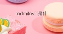 radmilovic是什么意思 英文名radmilovic的翻译、发音、来源